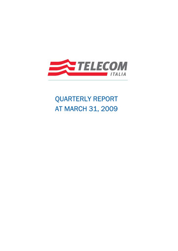 Thumbnail Telecom Italia
 Quarterly Report 2009-q1