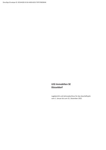 Thumbnail LEG Immobilien
 Financial Statement 2021