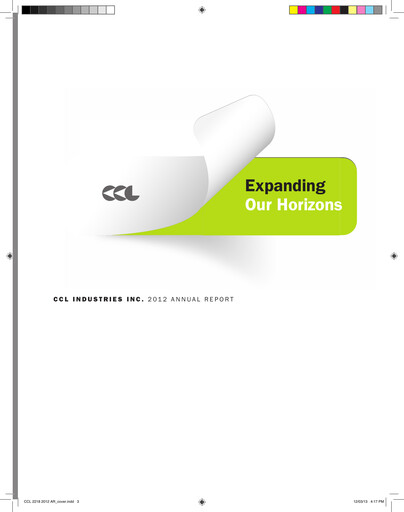 Thumbnail CCL Industries Annual Report 2012