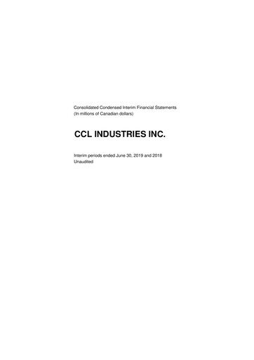 Thumbnail CCL Industries Quarterly Report 2019-q2