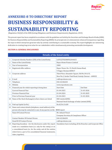 Thumbnail Repco Home Finance ESG Report 2025-2026