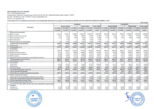 Thumbnail Repco Home Finance Quarterly Report 2025-q3