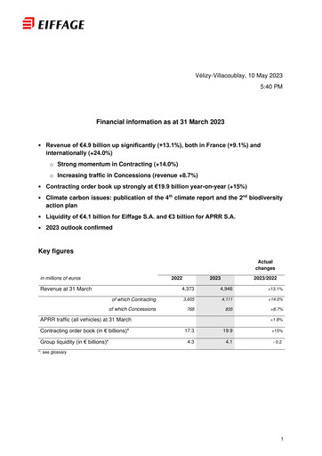 Thumbnail Eiffage Quarterly Report 2023-q1