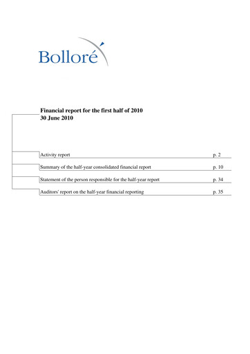 Thumbnail Bolloré Half-year Report 2010-h1