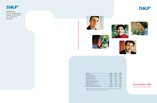 Miniature SKF (Svenska Kullagerfabriken) Rapport annuel 2003