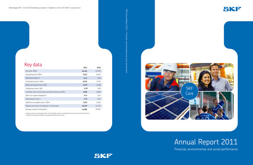 Miniature SKF (Svenska Kullagerfabriken) Rapport annuel 2011