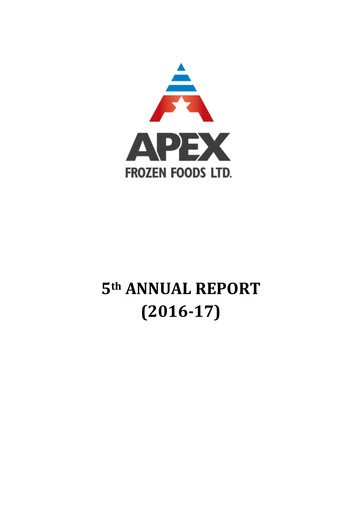 Thumbnail Apex Frozen Foods
 Annual Report 2016-2017