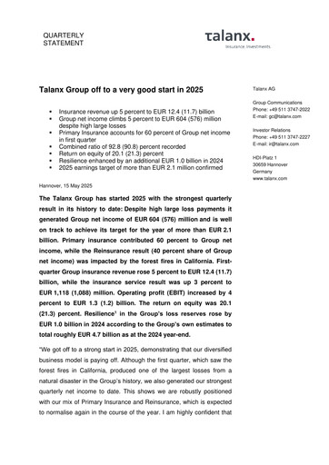 Thumbnail Talanx
 Quarterly Report 2025-q1