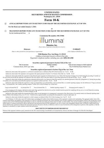 Thumbnail Illumina Annual Report 2020