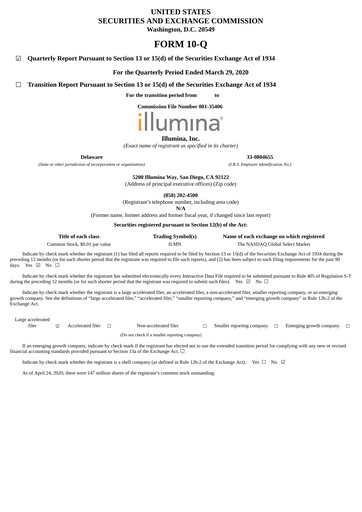 Thumbnail Illumina Quarterly Report 2020-q1