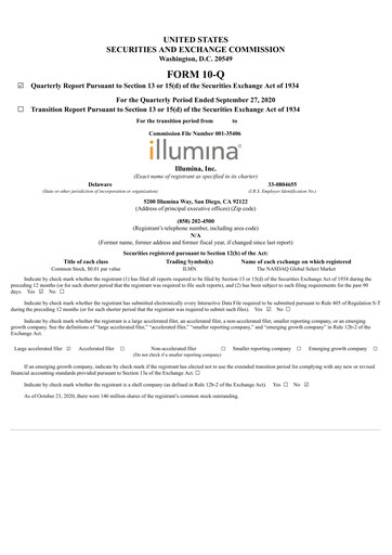 Thumbnail Illumina Quarterly Report 2020-q3