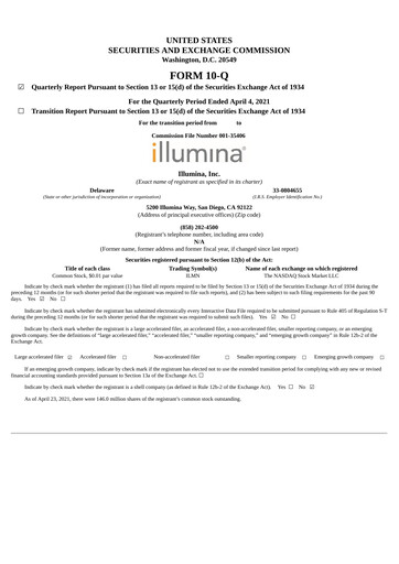 Thumbnail Illumina Quarterly Report 2021-q1