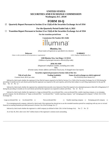 Thumbnail Illumina Quarterly Report 2021-q2
