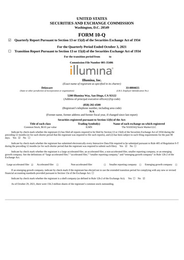 Thumbnail Illumina Quarterly Report 2021-q3