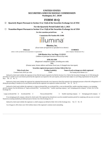 Thumbnail Illumina Quarterly Report 2023-q2