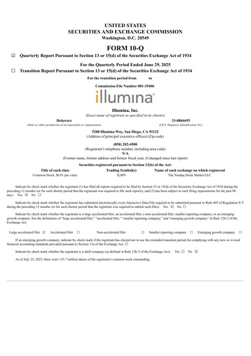 Thumbnail Illumina Quarterly Report 2025-q2