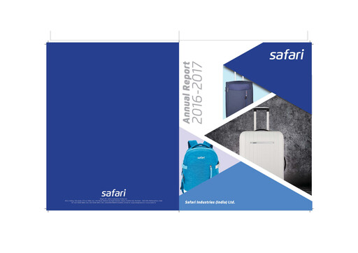 Thumbnail Safari Industries India Annual Report 2016-2017