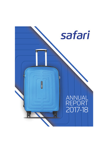 Thumbnail Safari Industries India Annual Report 2017-2018