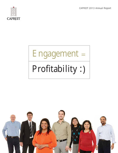 Thumbnail Canadian Apartment Properties REIT Annual Report 2013