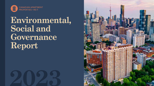 Thumbnail Canadian Apartment Properties REIT ESG Report 2023
