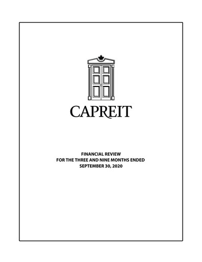 Thumbnail Canadian Apartment Properties REIT Quarterly Report 2020-q3