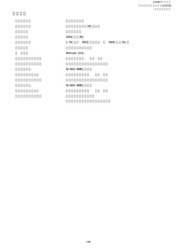 Thumbnail Akatsuki Corp. Annual Report fy2024