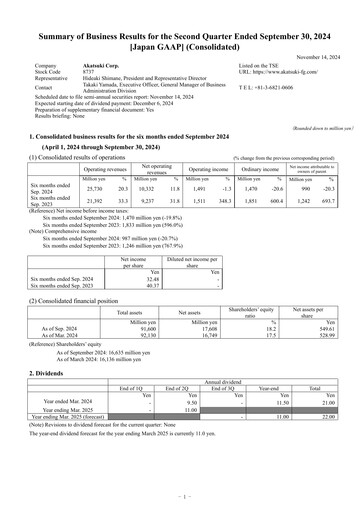 Thumbnail Akatsuki Corp. Half-year Report fy2025-h1