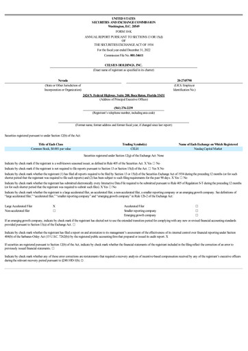 Thumbnail Celsius Holdings
 Annual Report 2022