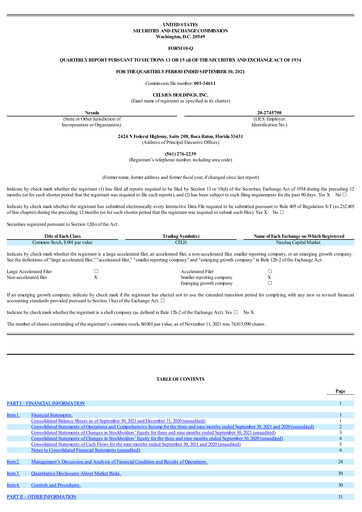 Miniature Celsius Holdings
 Rapport trimestriel 2021-q3