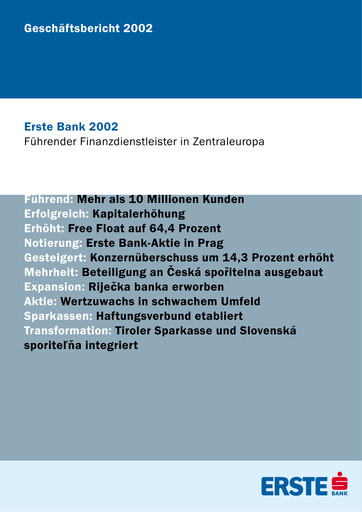Thumbnail Erste Group Bank Annual Report 2002