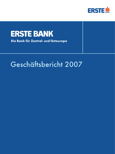 Thumbnail Erste Group Bank Annual Report 2007