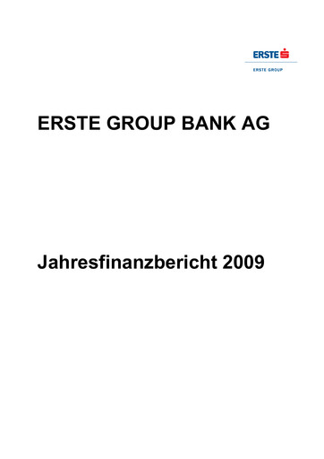 Thumbnail Erste Group Bank Financial Statement 2009