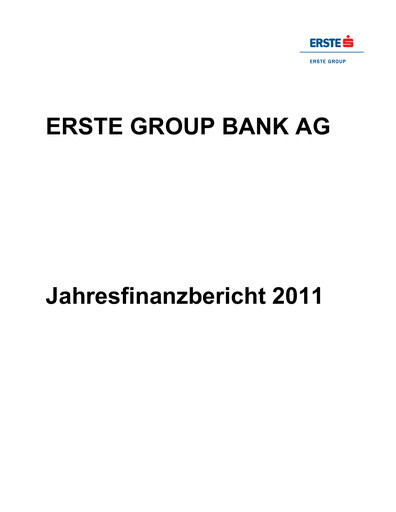 Thumbnail Erste Group Bank Financial Statement 2011