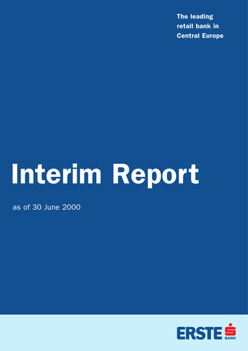 Thumbnail Erste Group Bank Half-year Report 2000-h1