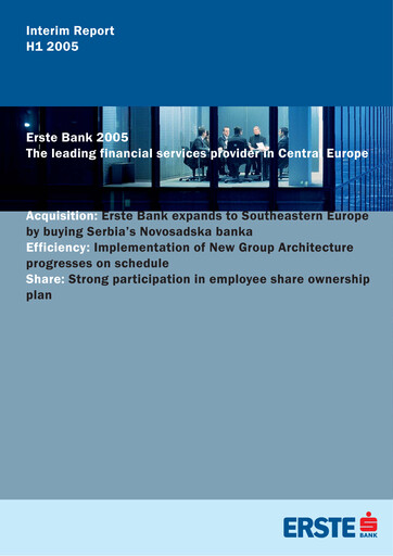 Thumbnail Erste Group Bank Half-year Report 2005-h1