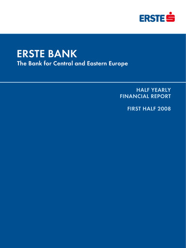 Thumbnail Erste Group Bank Half-year Report 2008-h1