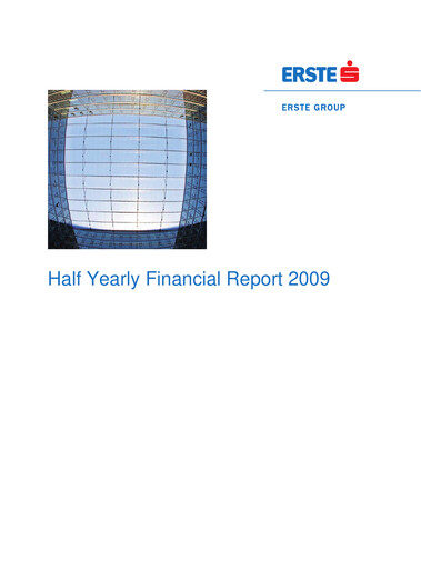Thumbnail Erste Group Bank Half-year Report 2009-h1