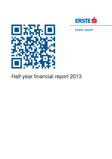 Thumbnail Erste Group Bank Half-year Report 2013-h1