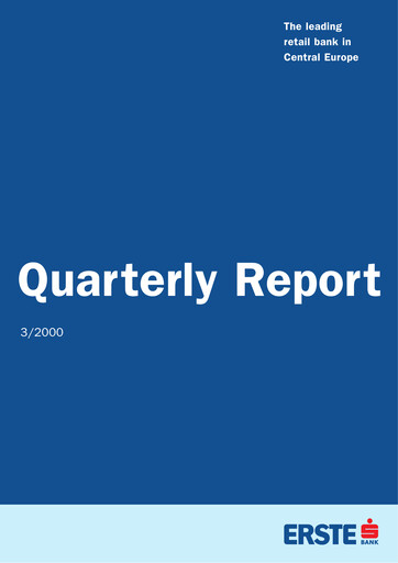 Thumbnail Erste Group Bank Quarterly Report 2000-q3