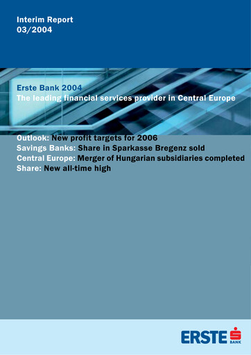 Thumbnail Erste Group Bank Quarterly Report 2004-q3