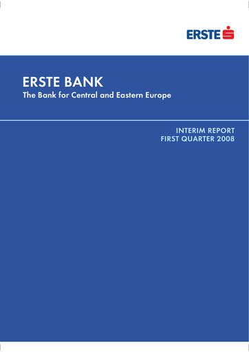 Thumbnail Erste Group Bank Quarterly Report 2008-q1