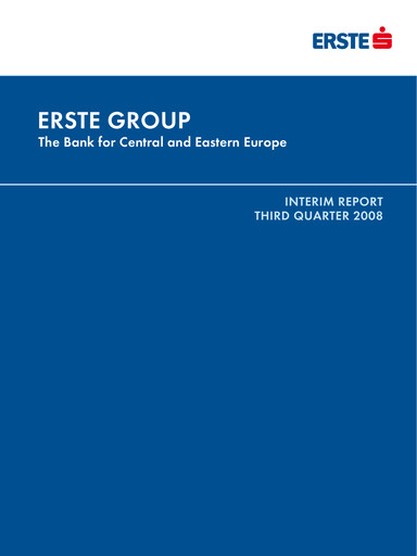 Thumbnail Erste Group Bank Quarterly Report 2008-q3