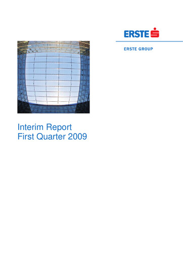 Thumbnail Erste Group Bank Quarterly Report 2009-q1