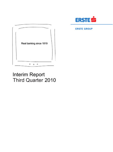 Thumbnail Erste Group Bank Quarterly Report 2010-q3