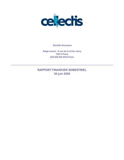Vorschaubild Cellectis Halbjahresbericht 2026-h1