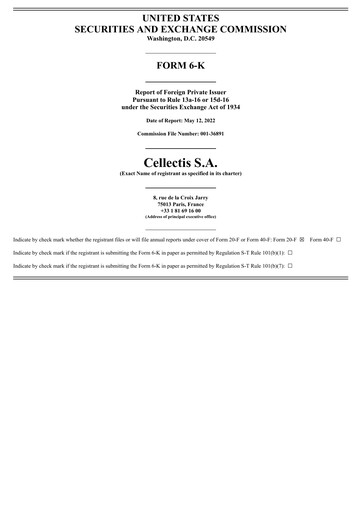 Thumbnail Cellectis Quarterly Report 2022-q1