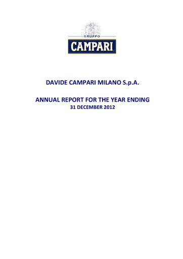 Thumbnail Davide Campari-Milano Annual Report 2012