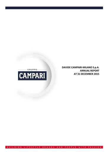 Thumbnail Davide Campari-Milano Annual Report 2015