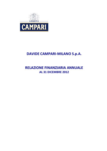Thumbnail Davide Campari-Milano Financial Report 2012