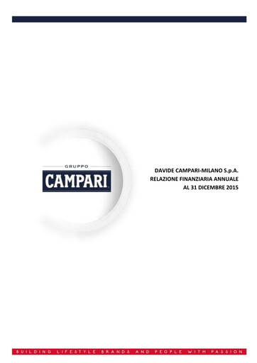Thumbnail Davide Campari-Milano Financial Report 2015